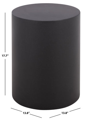 Tina Cylinder Accent Table – Sleek Polystone Side Table With Matte Finish, Compact Sturdy Surface For Decor