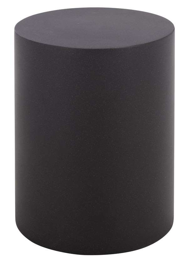 Tina Cylinder Accent Table – Sleek Polystone Side Table With Matte Finish, Compact Sturdy Surface For Decor