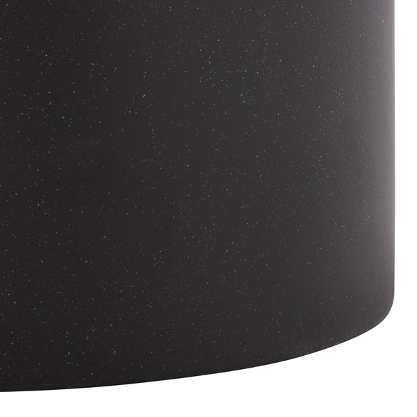 Tina Cylinder Accent Table – Sleek Polystone Side Table With Matte Finish, Compact Sturdy Surface For Decor