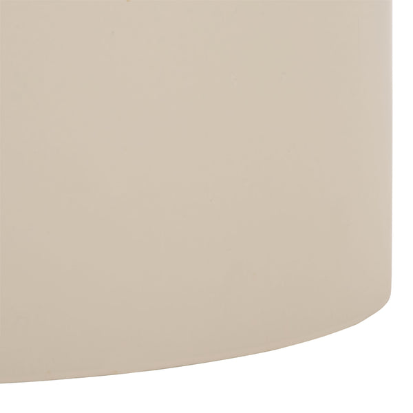 Tina Cylinder Accent Table – Sleek Polystone Side Table With Matte Finish, Compact Sturdy Surface For Decor