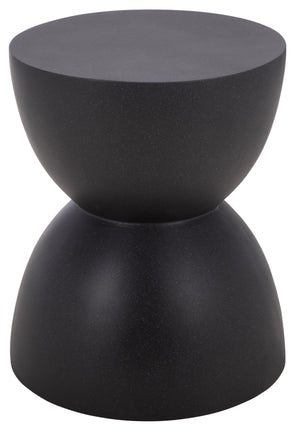 Tina Sculptural Hourglass Accent Table For Small Spaces — Matte Polystone Side Table, Modern Decor