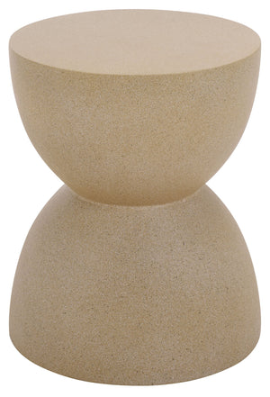 Tina Sculptural Hourglass Accent Table For Small Spaces — Matte Polystone Side Table, Modern Decor