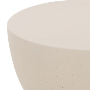 Tina Sculptural Hourglass Accent Table For Small Spaces — Matte Polystone Side Table, Modern Decor