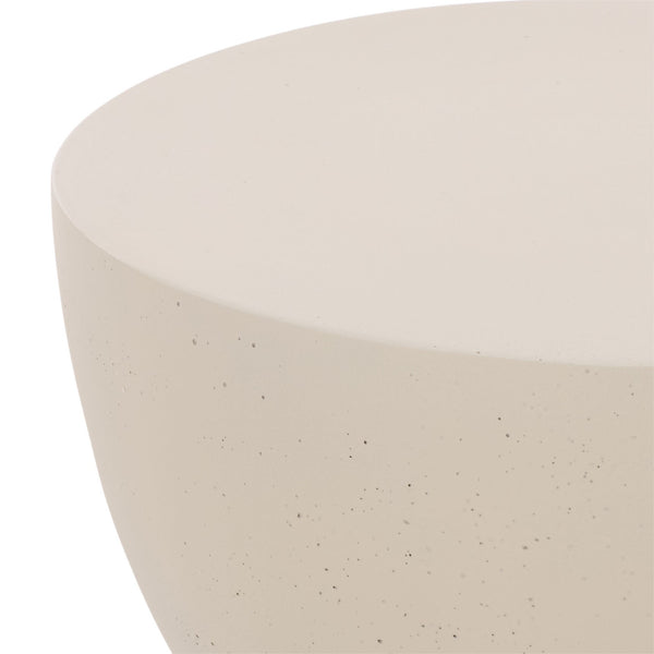 Tina Sculptural Hourglass Accent Table For Small Spaces — Matte Polystone Side Table, Modern Decor