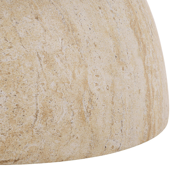 Tina Sculptural Hourglass Accent Table — Compact Polystone Side Table With Natural Stone Look Finish