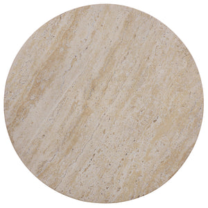 Tina Sculptural Hourglass Accent Table — Compact Polystone Side Table With Natural Stone Look Finish