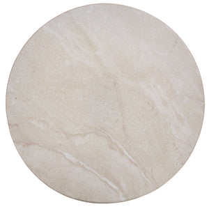 Tina Sculptural Hourglass Accent Table — Compact Polystone Side Table With Natural Stone Look Finish