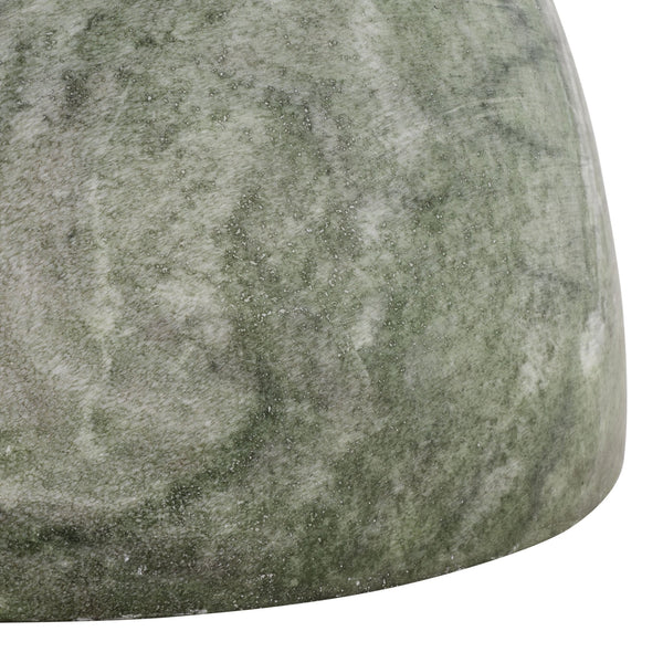 Tina Sculptural Hourglass Accent Table — Compact Polystone Side Table With Natural Stone Look Finish