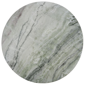 Tina Sculptural Hourglass Accent Table — Compact Polystone Side Table With Natural Stone Look Finish