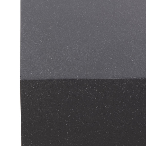 Tina Cube Accent Table — Sculptural Polystone Side Table With Matte Finish, Compact Durable Design
