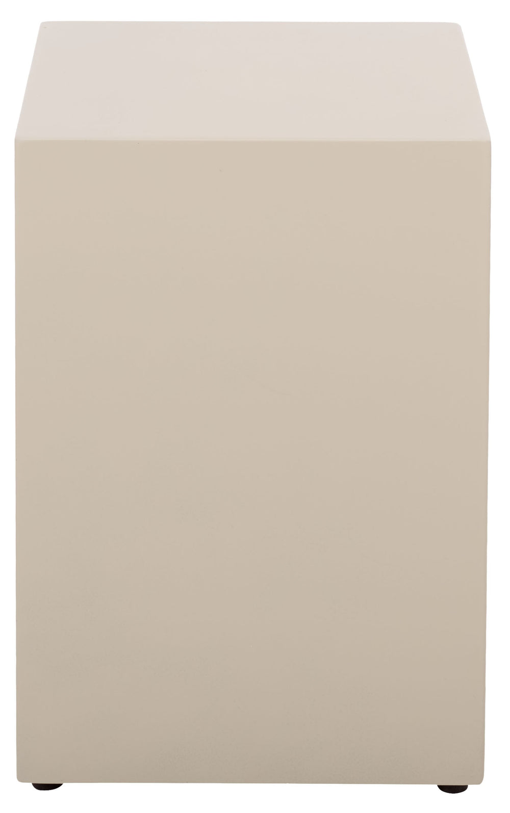 Tina Cube Accent Table — Sculptural Polystone Side Table With Matte Finish, Compact Durable Design