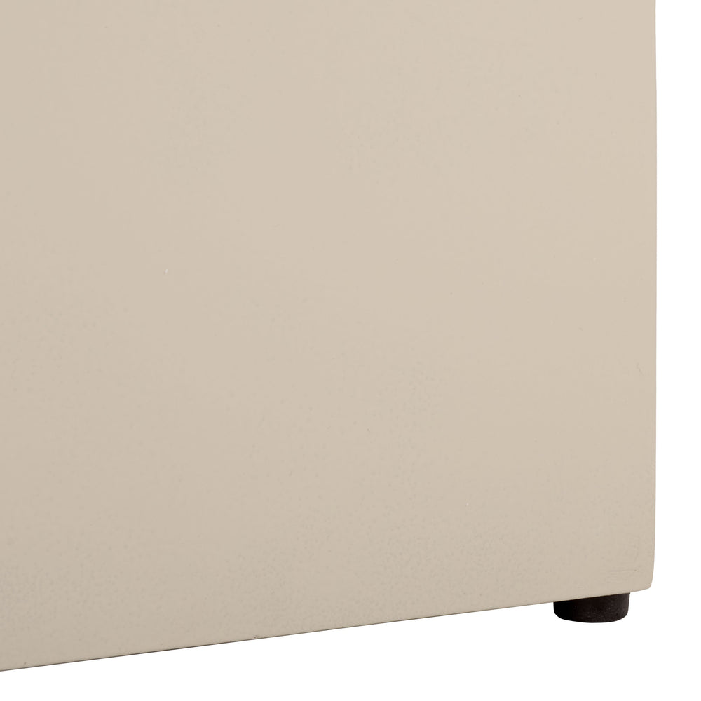 Tina Cube Accent Table — Sculptural Polystone Side Table With Matte Finish, Compact Durable Design