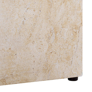 Tina Cube Accent Table — Compact Polystone Side Table With Sculptural Minimalist Design, Durable Finish