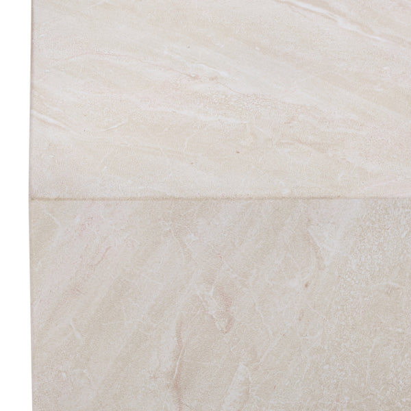 Tina Cube Accent Table — Compact Polystone Side Table With Sculptural Minimalist Design, Durable Finish