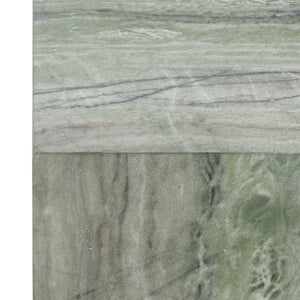 Tina Cube Accent Table — Compact Polystone Side Table With Sculptural Minimalist Design, Durable Finish