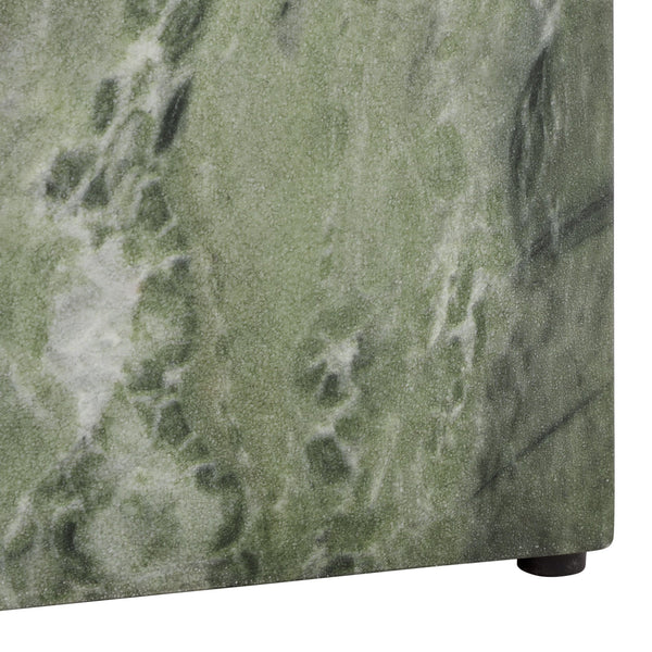 Tina Cube Accent Table — Compact Polystone Side Table With Sculptural Minimalist Design, Durable Finish
