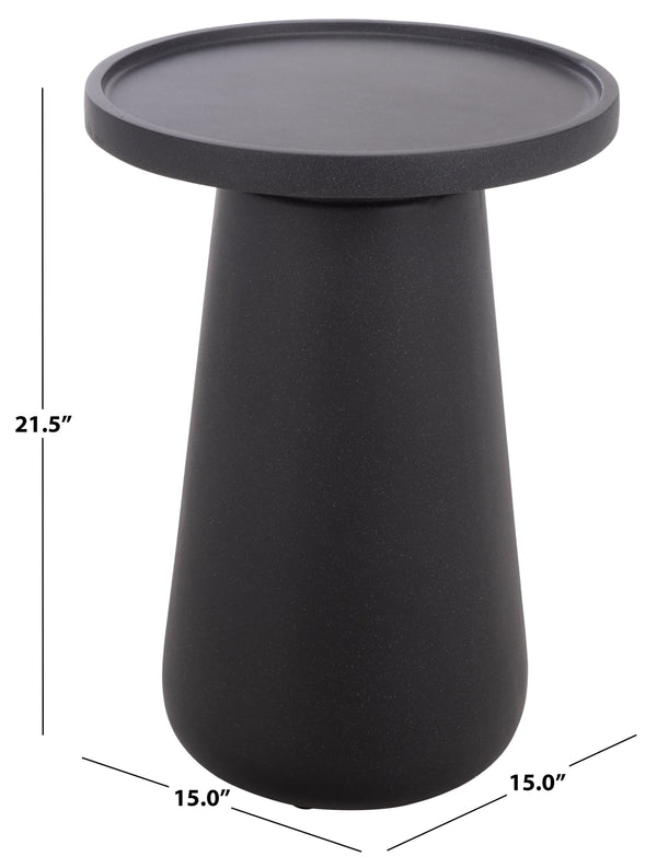 Tina Modern Accent Table With Polystone Finish — Compact Minimalist Side Table For Small Spaces