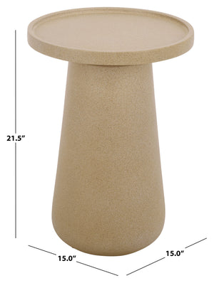 Tina Modern Accent Table With Polystone Finish — Compact Minimalist Side Table For Small Spaces