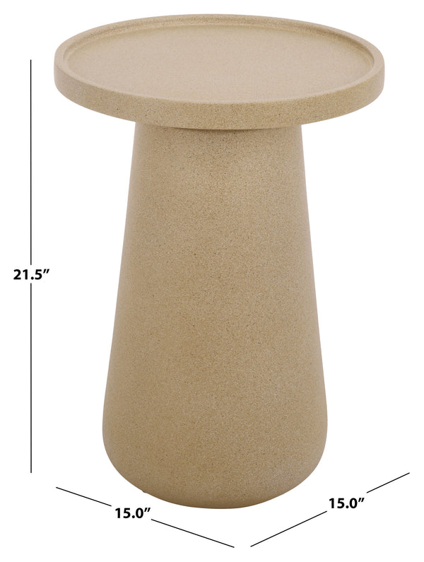 Tina Modern Accent Table With Polystone Finish — Compact Minimalist Side Table For Small Spaces