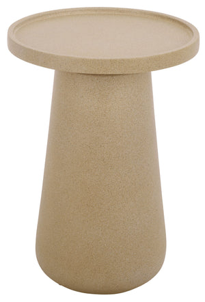 Tina Modern Accent Table With Polystone Finish — Compact Minimalist Side Table For Small Spaces