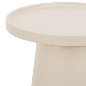 Tina Modern Accent Table With Polystone Finish — Compact Minimalist Side Table For Small Spaces