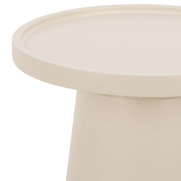 Tina Modern Accent Table With Polystone Finish — Compact Minimalist Side Table For Small Spaces