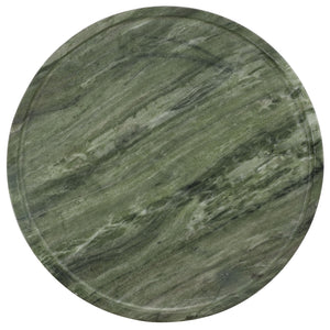 Tina Compact Polystone Accent Table With Realistic Stone Look, Lightweight Durable Side Table 22"