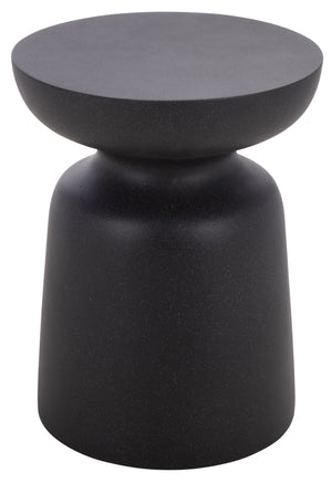 Tina Sculptural Mushroom Accent Table — Polystone Side Table With Matte Finish For Small Spaces (17.7")