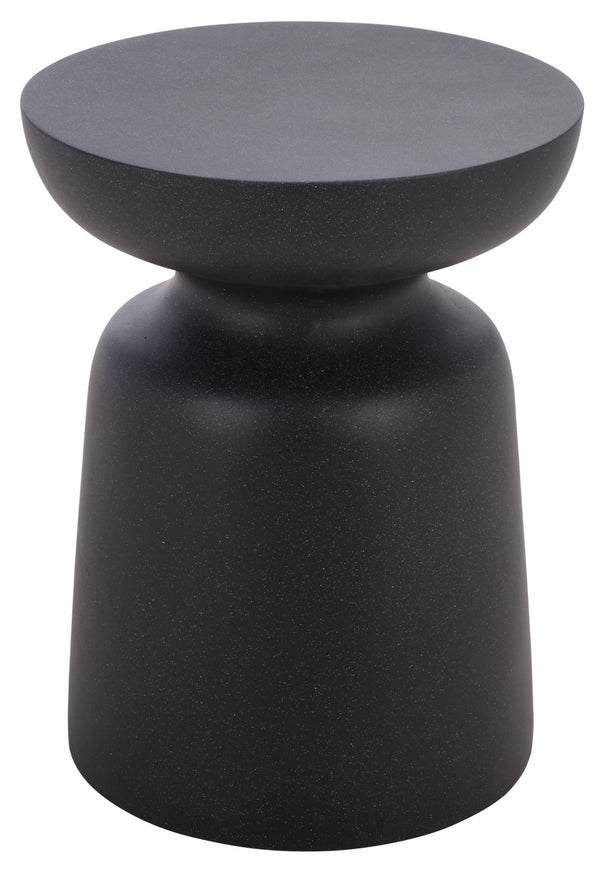 Tina Sculptural Mushroom Accent Table — Polystone Side Table With Matte Finish For Small Spaces (17.7")