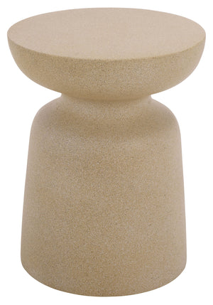 Tina Sculptural Mushroom Accent Table — Polystone Side Table With Matte Finish For Small Spaces (17.7")