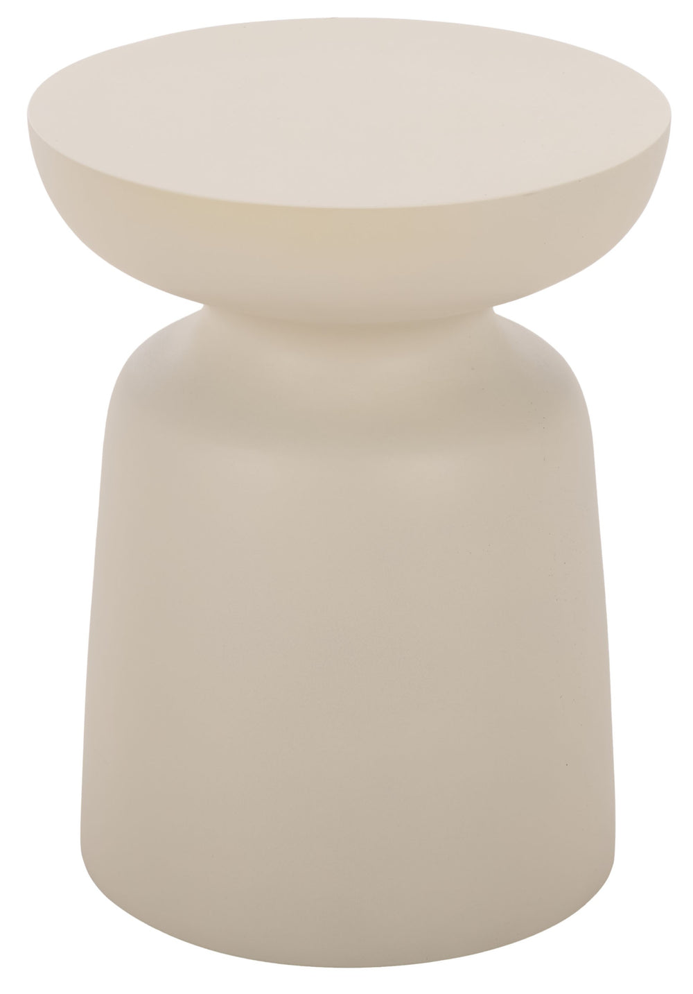 Tina Sculptural Mushroom Accent Table — Polystone Side Table With Matte Finish For Small Spaces (17.7")