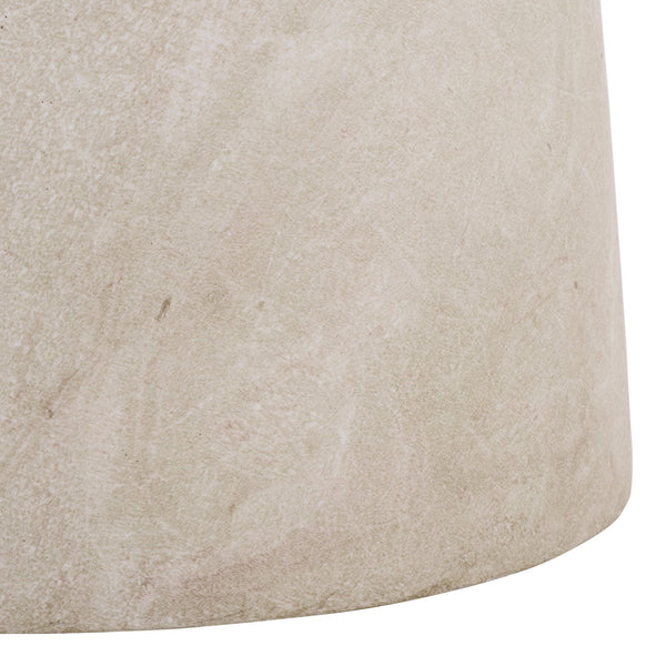 Tina Mushroom Accent Table In Natural Stone Look Polystone — Sculptural Compact Side Table For Small Spaces