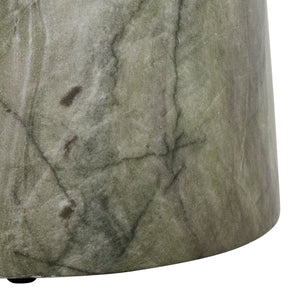 Tina Mushroom Accent Table In Natural Stone Look Polystone — Sculptural Compact Side Table For Small Spaces