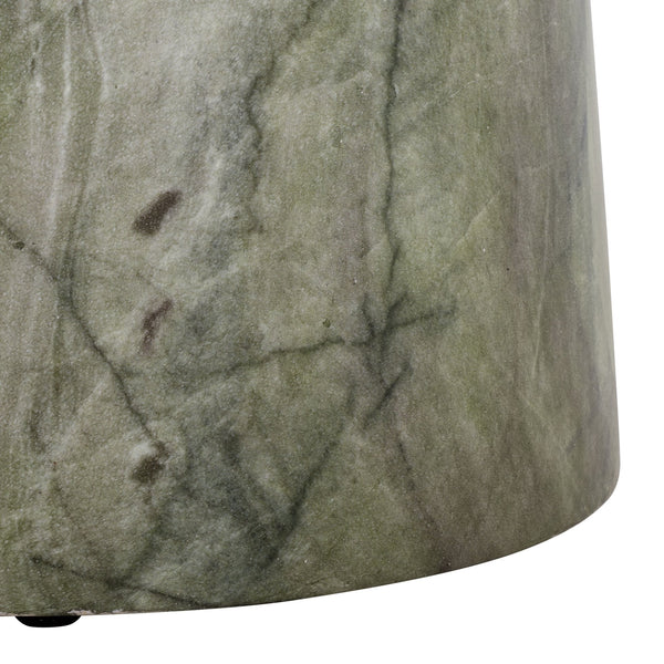 Tina Mushroom Accent Table In Natural Stone Look Polystone — Sculptural Compact Side Table For Small Spaces
