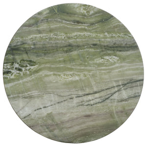 Tina Mushroom Accent Table In Natural Stone Look Polystone — Sculptural Compact Side Table For Small Spaces