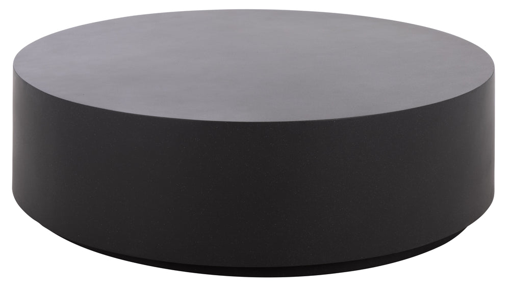 Tina Polystone Round Coffee Table With Matte Finish, Low-Profile Sculptural Design For Living Rooms