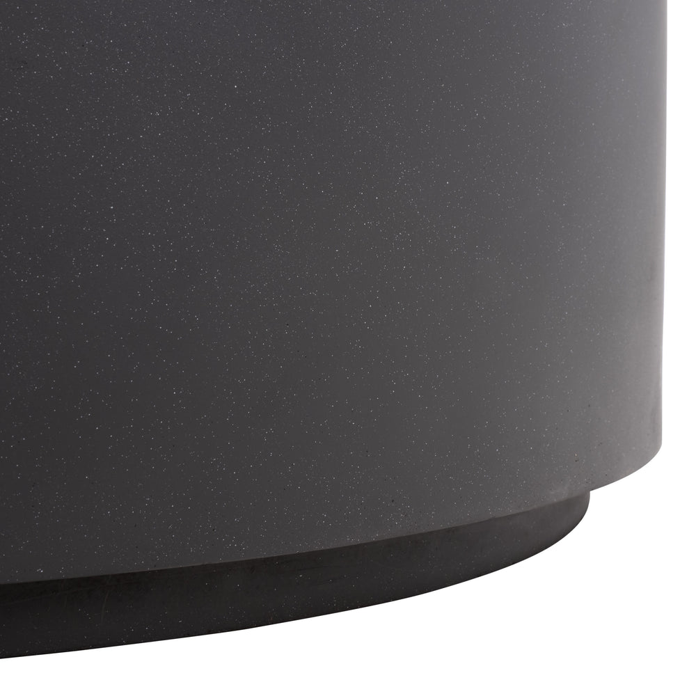 Tina Polystone Round Coffee Table With Matte Finish, Low-Profile Sculptural Design For Living Rooms