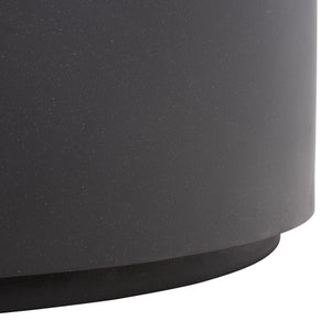 Tina Polystone Round Coffee Table With Matte Finish, Low-Profile Sculptural Design For Living Rooms