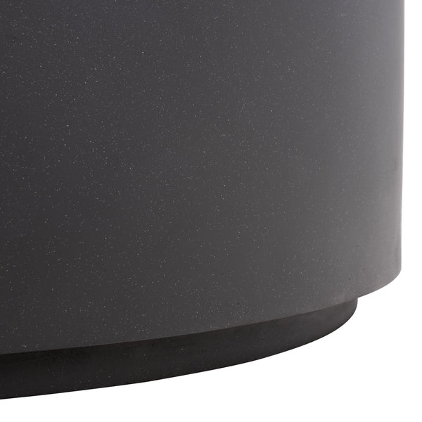 Tina Polystone Round Coffee Table With Matte Finish, Low-Profile Sculptural Design For Living Rooms