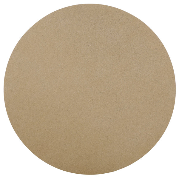 Tina Polystone Round Coffee Table With Matte Finish, Low-Profile Sculptural Design For Living Rooms