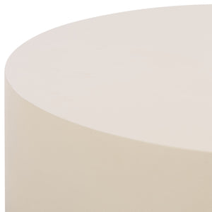 Tina Polystone Round Coffee Table With Matte Finish, Low-Profile Sculptural Design For Living Rooms