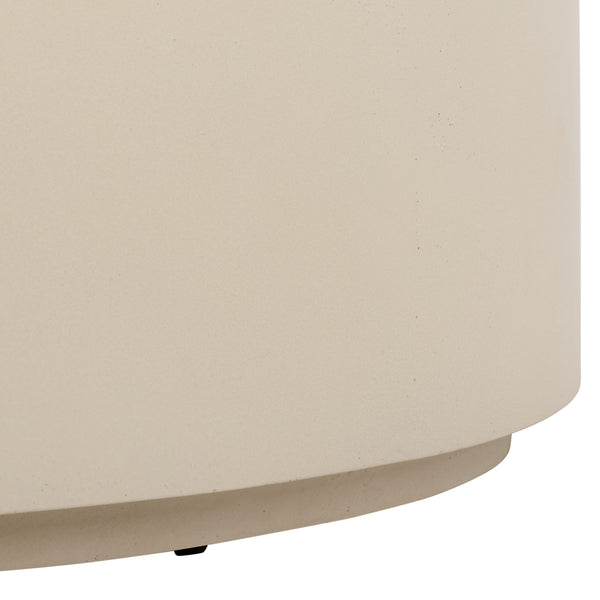 Tina Polystone Round Coffee Table With Matte Finish, Low-Profile Sculptural Design For Living Rooms