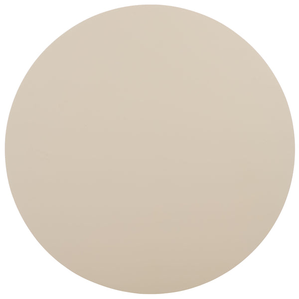 Tina Polystone Round Coffee Table With Matte Finish, Low-Profile Sculptural Design For Living Rooms