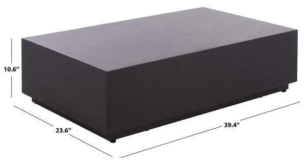 Tina Polystone Rectangle Coffee Table With Low-Profile Modern Silhouette And Durable Smooth Finish