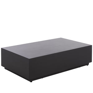Tina Polystone Rectangle Coffee Table With Low-Profile Modern Silhouette And Durable Smooth Finish