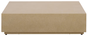 Tina Polystone Rectangle Coffee Table With Low-Profile Modern Silhouette And Durable Smooth Finish