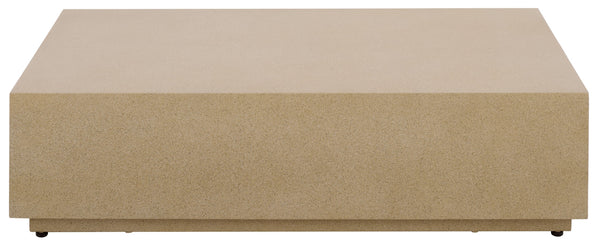 Tina Polystone Rectangle Coffee Table With Low-Profile Modern Silhouette And Durable Smooth Finish