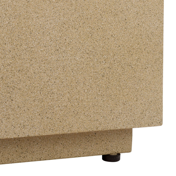 Tina Polystone Rectangle Coffee Table With Low-Profile Modern Silhouette And Durable Smooth Finish