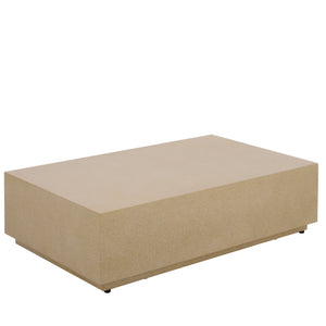 Tina Polystone Rectangle Coffee Table With Low-Profile Modern Silhouette And Durable Smooth Finish