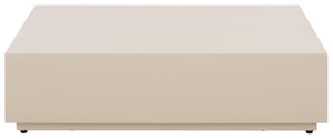 Tina Polystone Rectangle Coffee Table With Low-Profile Modern Silhouette And Durable Smooth Finish